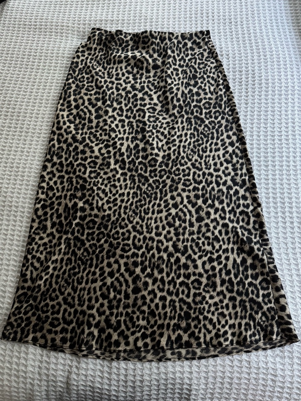 Alya Leopard Print Midi Skirt - Black and Tan - Picture 1 of 5